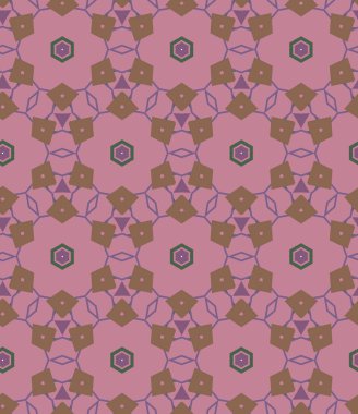 Geometrik süslemeli vektör deseni. Kusursuz tasarım dokusu.