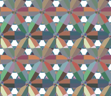 Geometrik süslemeli vektör deseni. Kusursuz tasarım dokusu.