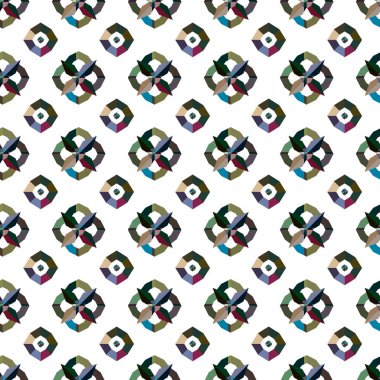 Geometrik süslemeli vektör deseni. Kusursuz tasarım dokusu.