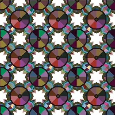 geometrik süsleme biçiminde kusursuz vektör deseni