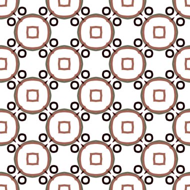 geometrik süsleme biçiminde kusursuz vektör deseni