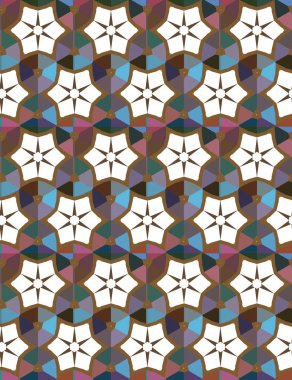 geometrik süsleme biçiminde kusursuz vektör deseni