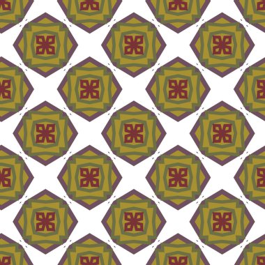 Geometrik süslemeli vektör deseni. Kusursuz tasarım dokusu.