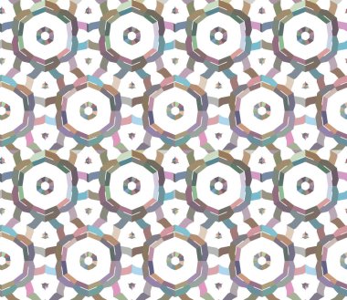 Geometrik süslemeli vektör deseni. Kusursuz tasarım dokusu.