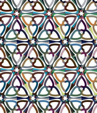 Kusursuz Vektör Deseni. Geometrik Süsleme Biçiminde Arkaplan DokusuName.