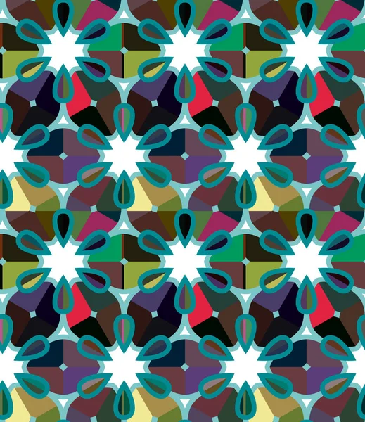 Patrón Vector Ornamental Geométrico Sin Costuras Fondo Abstracto — Vector de stock