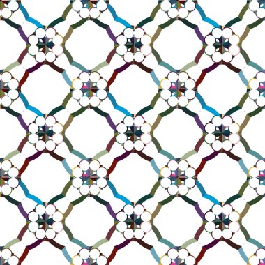 Kusursuz Vektör Deseni. Geometrik Süsleme Biçiminde Arkaplan DokusuName.