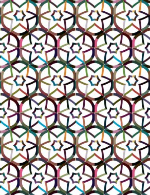 Geometrik süslemeli vektör deseni. Kusursuz tasarım dokusu.