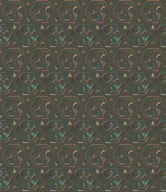 Dikişsiz geometrik süs vektör deseni. Soyut arka plan