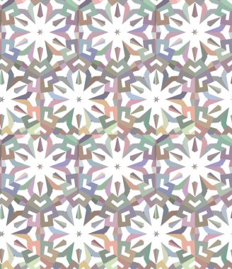 geometrik süsleme biçiminde kusursuz vektör deseni