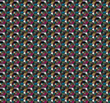 geometrik süsleme biçiminde kusursuz vektör deseni