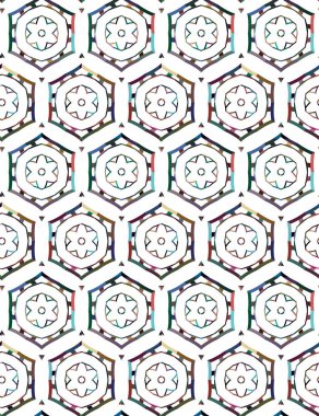 geometrik süsleme biçiminde kusursuz vektör deseni