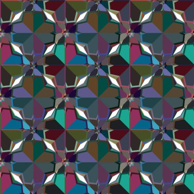 Dikişsiz geometrik süs vektör deseni. Soyut arka plan