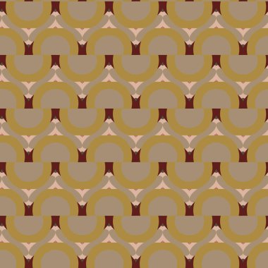 Geometrik şekilli kusursuz desen vektör çizimi