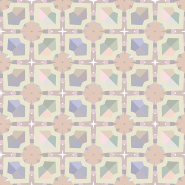 Geometrik şekilli kusursuz desen vektör çizimi
