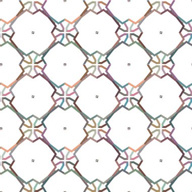 Geometrik şekilli kusursuz desen vektör çizimi