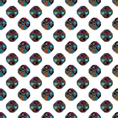 Geometrik şekilli kusursuz desen vektör çizimi