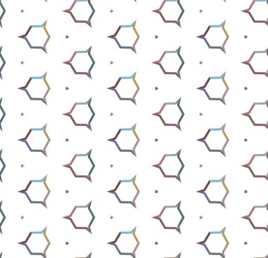 Geometrik şekilli kusursuz desen vektör çizimi