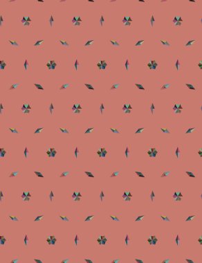 Geometrik şekilli kusursuz desen vektör çizimi