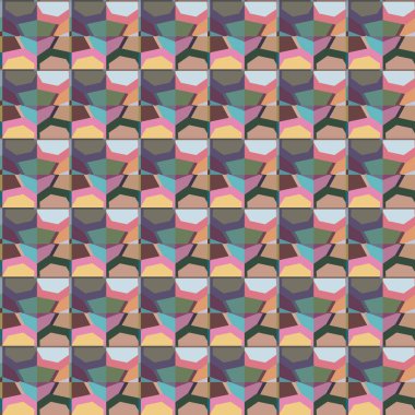 Geometrik şekilli kusursuz desen vektör çizimi