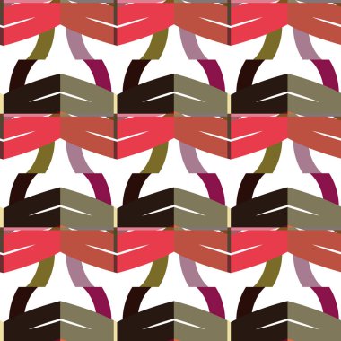 Geometrik şekilli kusursuz desen vektör çizimi