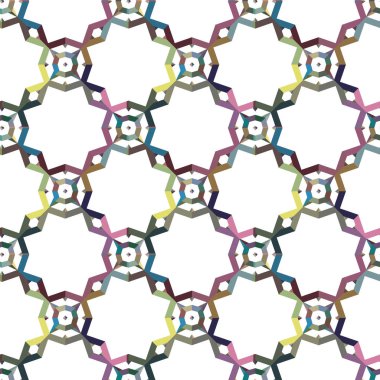 Geometrik şekilli kusursuz desen vektör çizimi