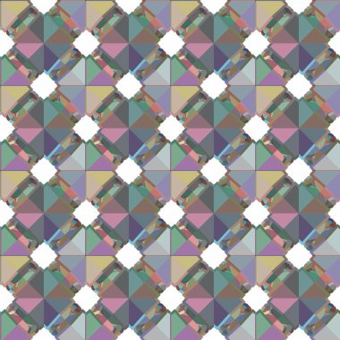 Geometrik şekilli kusursuz desen vektör çizimi