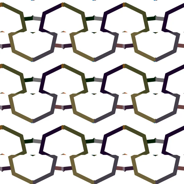 Bezszwowy Wzór Geometrycznych Kształtów Wektor Ilustracji — Wektor stockowy