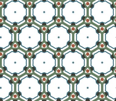 Geometrik şekilli kusursuz desen vektör çizimi