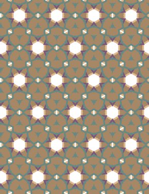 Geometrik şekilli kusursuz desen vektör çizimi