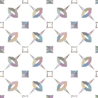 Geometrik şekilli kusursuz desen vektör çizimi