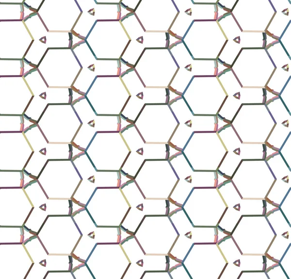 Nahtlose Muster Mit Geometrischen Formen Vektorillustration — Stockvektor