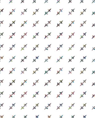 Geometrik şekilli kusursuz desen vektör çizimi