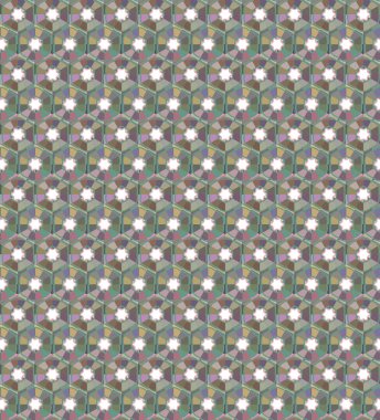 Geometrik şekilli kusursuz desen vektör çizimi