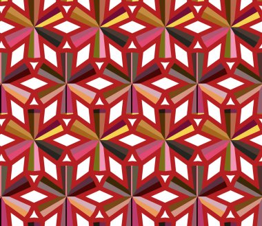 Geometrik şekilli kusursuz desen vektör çizimi