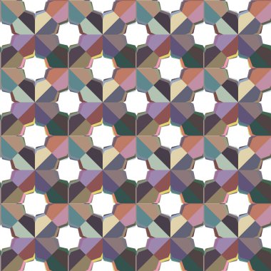 Geometrik şekilli kusursuz desen vektör çizimi