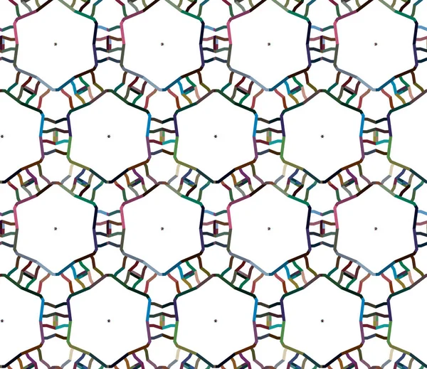 Nahtlose Muster Mit Geometrischen Formen Vektorillustration — Stockvektor