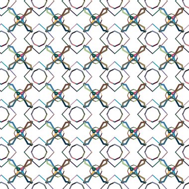 Geometrik şekilli kusursuz desen vektör çizimi