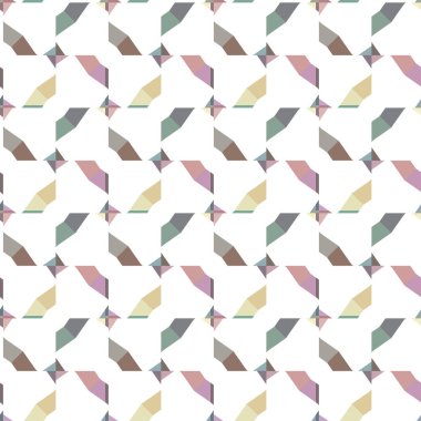 Geometrik şekilli kusursuz desen, vektör illüstrasyonu
