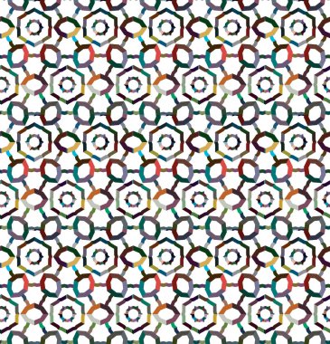 Geometrik şekilli kusursuz desen vektör çizimi