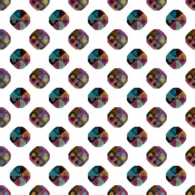 Geometrik şekilli kusursuz desen vektör çizimi