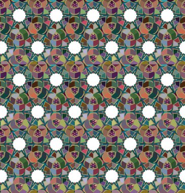 Geometrik şekilli kusursuz desen vektör çizimi