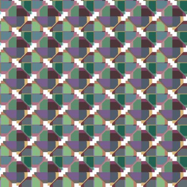 Geometrik şekilli kusursuz desen vektör çizimi