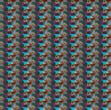 Geometrik şekilli kusursuz desen vektör çizimi