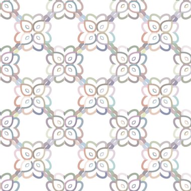 Geometrik şekilli kusursuz desen, vektör illüstrasyonu