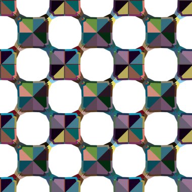 Geometrik şekilli kusursuz desen vektör çizimi