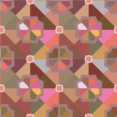Soyut geometrik şekillerin kusursuz deseni. vektör illüstrasyonu