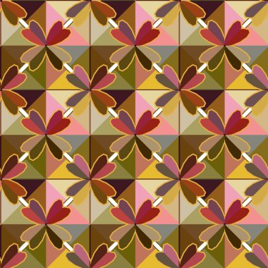 Modern geometrik vektör tasarımı, kusursuz desen çizimi