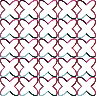 Soyut geometrik şekillerin kusursuz deseni, vektör illüstrasyonu