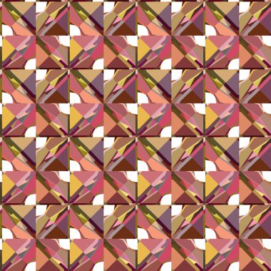 Soyut geometrik şekillerin kusursuz deseni. vektör illüstrasyonu
